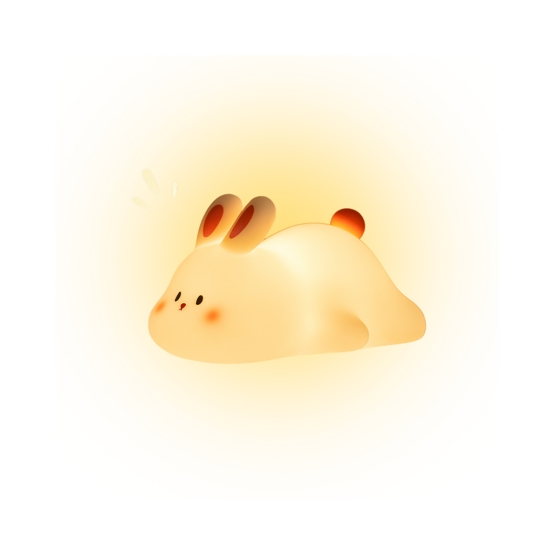 Luz Nocturna de Silicona con Forma de Conejito