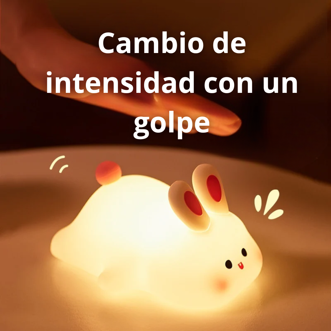 Luz Nocturna de Silicona con Forma de Conejito