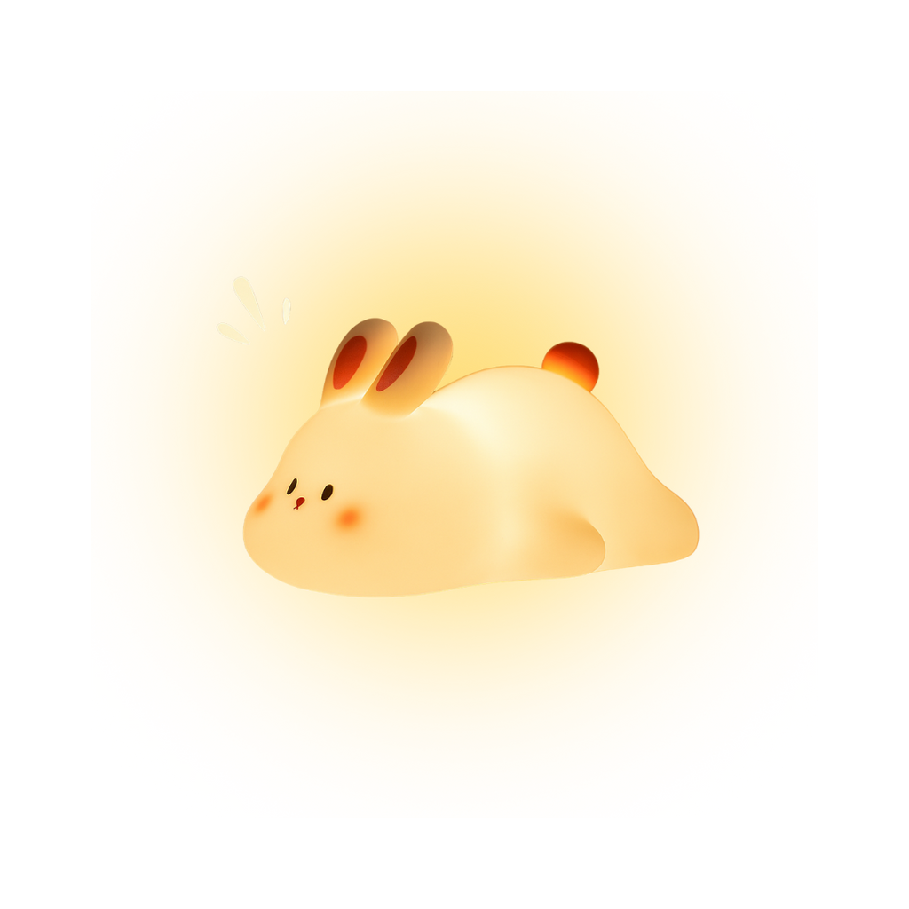 Luz Nocturna de Silicona con Forma de Conejito